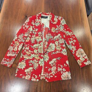 Zara Floral Blazer Sz S
